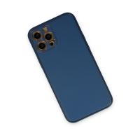 Newface iPhone 12 Pro Max Kılıf Coco Deri Silikon Kapak - Açık Mavi