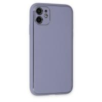 Newface iPhone 12 Kılıf Coco Deri Silikon Kapak - Açık Lila