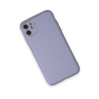 Newface iPhone 12 Kılıf Coco Deri Silikon Kapak - Açık Lila