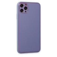 Newface iPhone 11 Pro Max Kılıf Coco Deri Silikon Kapak - Açık Lila