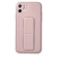 Newface iPhone 12 Kılıf Coco Deri Standlı Kapak - Pudra