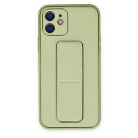 Newface iPhone 12 Kılıf Coco Deri Standlı Kapak - Su Yeşili