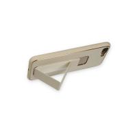 Newface iPhone 7 Plus Kılıf Coco Deri Standlı Kapak - Gold