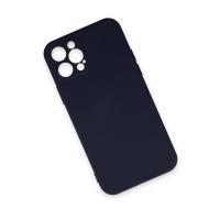 Newface iPhone 12 Pro Max Kılıf Nano içi Kadife Silikon - Lacivert