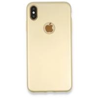 Newface iPhone XS Max Kılıf First Silikon - Gold