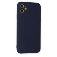 Newface iPhone 11 Kılıf Nano içi Kadife Silikon - Lacivert