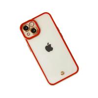 Newface iPhone 13 Kılıf Liva Lens Silikon - Kırmızı