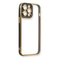 Newface iPhone 13 Pro Max Kılıf Liva Lens Silikon - Siyah