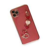 Newface iPhone 11 Pro Max Kılıf Esila Silikon - Kırmızı