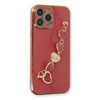 Newface iPhone 13 Pro Kılıf Esila Silikon - Kırmızı