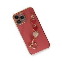 Newface iPhone 13 Pro Kılıf Esila Silikon - Kırmızı