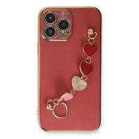 Newface iPhone 13 Pro Kılıf Esila Silikon - Kırmızı