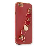 Newface iPhone 6 Kılıf Esila Silikon - Kırmızı