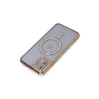 Newface iPhone 11 Kılıf Joke Simli Magneticsafe Kılıf - Gold