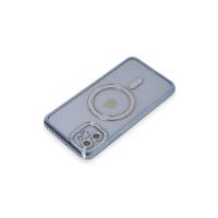 Newface iPhone 11 Kılıf Joke Simli Magneticsafe Kılıf - Mavi