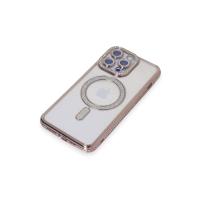 Newface iPhone 14 Pro Max Kılıf Joke Simli Magneticsafe Kılıf - Pembe