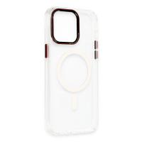 Newface iPhone 14 Pro Kılıf Dinamik Magneticsafe Silikon - Şeffaf