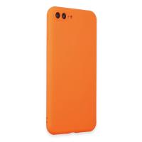 Newface iPhone 7 Plus Kılıf First Silikon - Turuncu