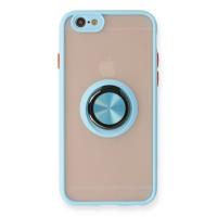 Newface iPhone 6 Kılıf Montreal Yüzüklü Silikon Kapak - Buz Mavi