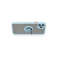 Newface iPhone 11 Pro Kılıf Montreal Yüzüklü Silikon Kapak - Buz Mavi