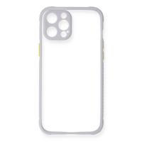 Newface iPhone 12 Pro Kılıf Miami Şeffaf Silikon - Lila