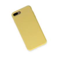 Newface iPhone 7 Plus Kılıf Nano içi Kadife Silikon - Sarı