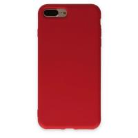 Newface iPhone 7 Plus Kılıf Nano içi Kadife Silikon - Kırmızı