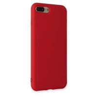 Newface iPhone 7 Plus Kılıf Nano içi Kadife Silikon - Kırmızı