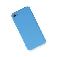 Newface iPhone 7 Kılıf Nano içi Kadife Silikon - Mavi
