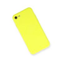 Newface iPhone 7 Kılıf Nano içi Kadife Silikon - Sarı