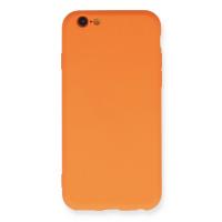 Newface iPhone 6 Kılıf Nano içi Kadife Silikon - Turuncu