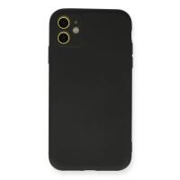 Newface iPhone 11 Kılıf Nano içi Kadife Silikon - Siyah