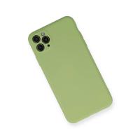 Newface iPhone 11 Pro Max Kılıf Nano içi Kadife Silikon- Yeşil
