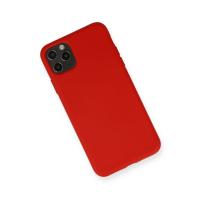 Newface iPhone 11 Pro Max Kılıf Nano içi Kadife Silikon - Kırmızı