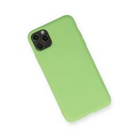 Newface iPhone 11 Pro Max Kılıf Nano içi Kadife Silikon - Yeşil
