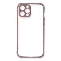 Newface iPhone 12 Pro Max Kılıf Miami Şeffaf Silikon - Açık Mor