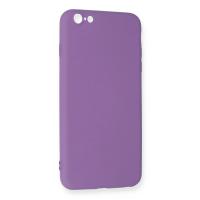 Newface iPhone 6 Plus Kılıf Nano içi Kadife Silikon - Mor