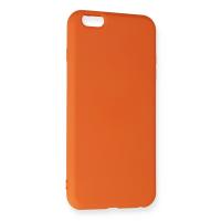 Newface iPhone 6 Plus Kılıf Nano içi Kadife Silikon - Turuncu