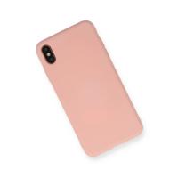 Newface iPhone X Kılıf Nano içi Kadife Silikon - Pudra