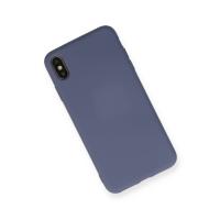 Newface iPhone XS Max Kılıf Nano içi Kadife Silikon - Gri