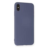 Newface iPhone XS Max Kılıf Nano içi Kadife Silikon - Gri