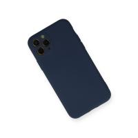 Newface iPhone 11 Pro Kılıf Nano içi Kadife Silikon - Lacivert