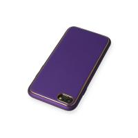 Newface iPhone 7 Kılıf Coco Deri Silikon Kapak - Mor