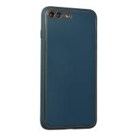 Newface iPhone 7 Plus Kılıf Coco Deri Silikon Kapak - Mavi