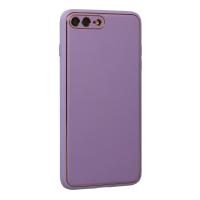 Newface iPhone 7 Plus Kılıf Coco Deri Silikon Kapak - Lila