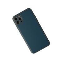 Newface iPhone 11 Pro Max Kılıf Coco Deri Silikon Kapak - Mavi