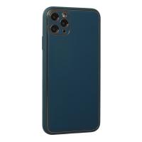 Newface iPhone 11 Pro Max Kılıf Coco Deri Silikon Kapak - Mavi