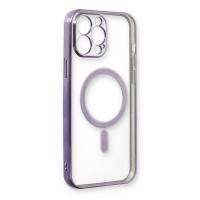 Newface iPhone 13 Pro Kılıf Magneticsafe Lazer Silikon - Mor