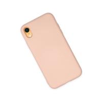 Newface iPhone XR Kılıf Nano içi Kadife Silikon - Pudra