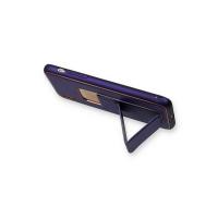 Newface iPhone XS Max Kılıf Coco Deri Standlı Kapak - Mor